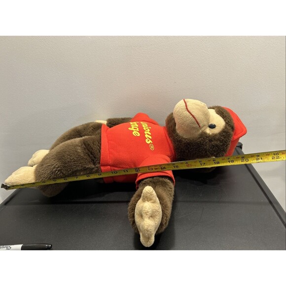 VINTAGE CURIOUS GEORGE Monkey GUND PLUSH DOLL STUFFED ANIMAL Plush RED CAP - Picture 7 of 9
